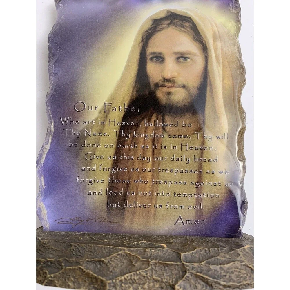 Bradford Exchange Reflections of Faith "The Lord’s Prayer” Plaque Greg Olsen - Picture 5 of 11